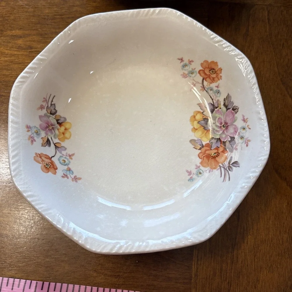 vtg 1930s Floral Set Of 4 Small Bowls‎ Unbranded